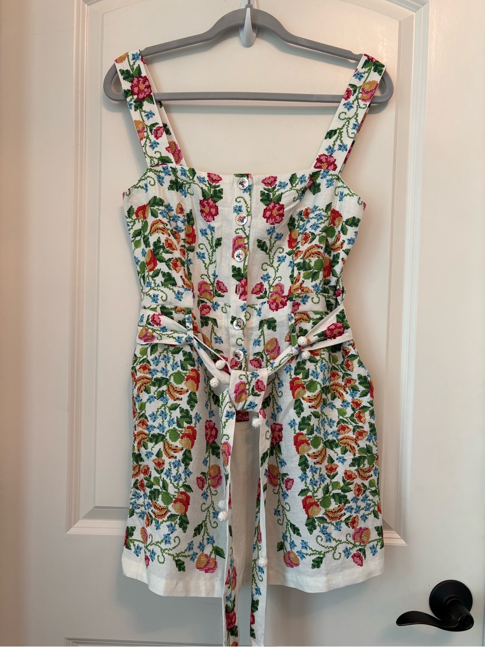 Farm Rio Off-White Tropical Romance Romper Medium NWTs - Picture 3 of 9